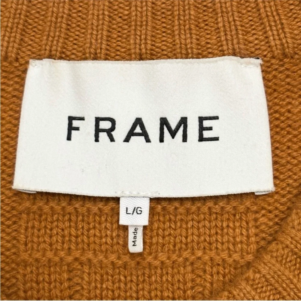 Frame Denim Men's Cashmere Crewneck Sweater in Mustard Size L